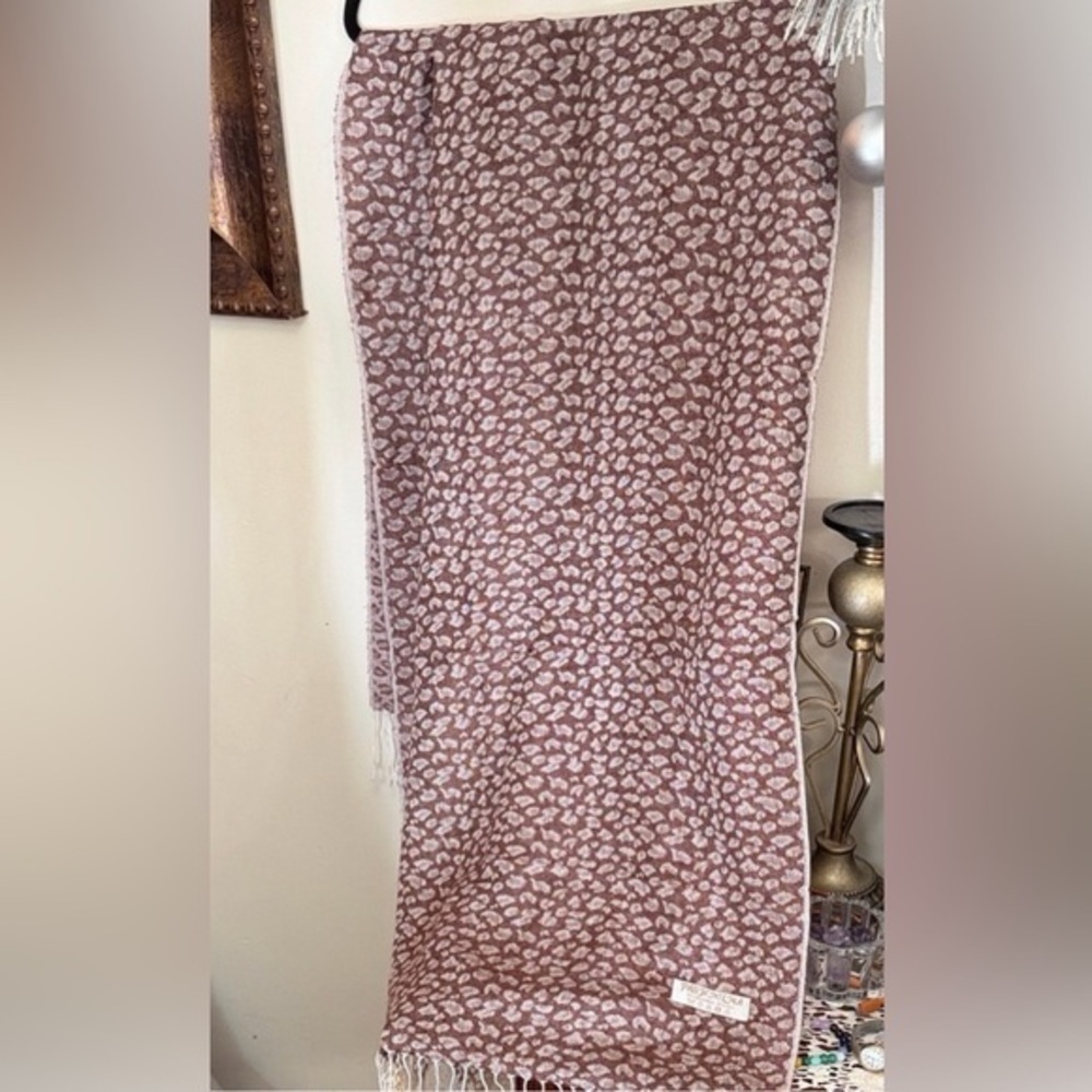 Leopard Print Brown Scarf